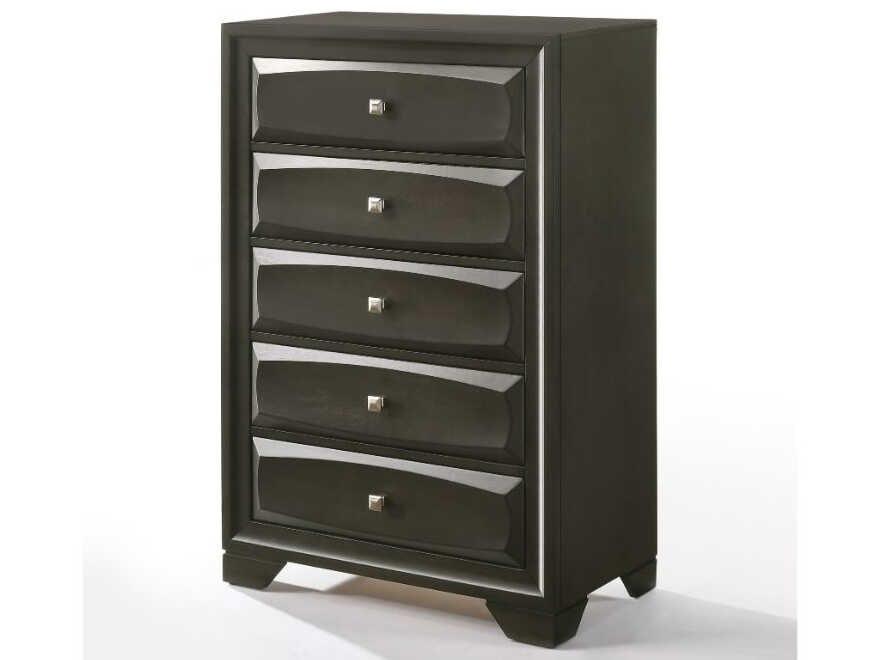 Soteris Antique Gray Rubberwood Accent Chest