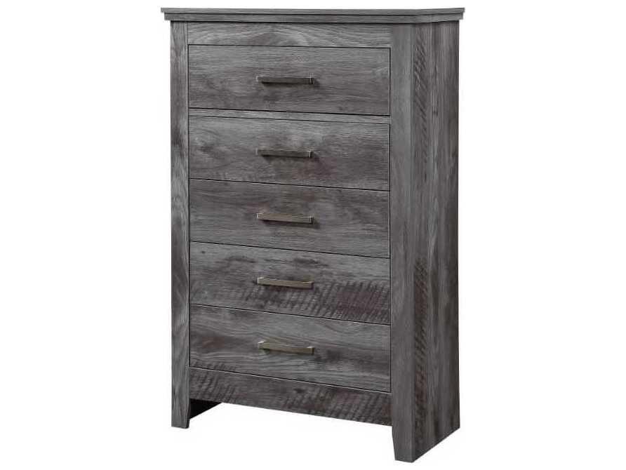 Vidalia Rustic Gray Oak Pine Wood Accent Chest