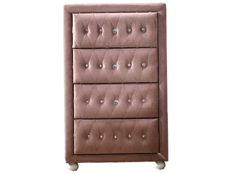 Reggie Pink Hardwood Accent Chest
