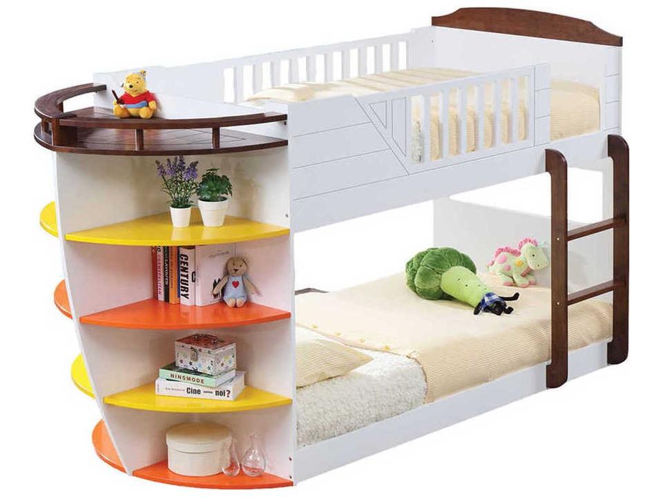 Neptune White Solid Wood Twin/Twin Bunk Bed
