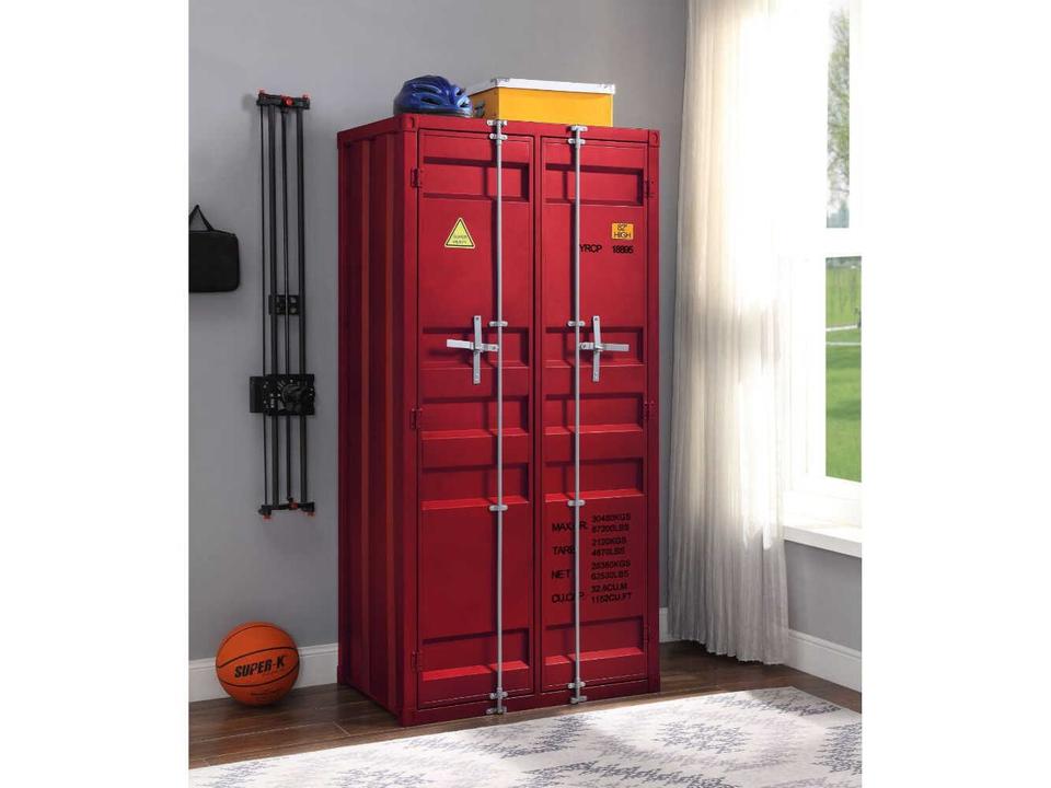 Cargo Red Wardrobe Armoire