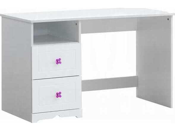 Meyer Writing Desk in White with 2 Drawers