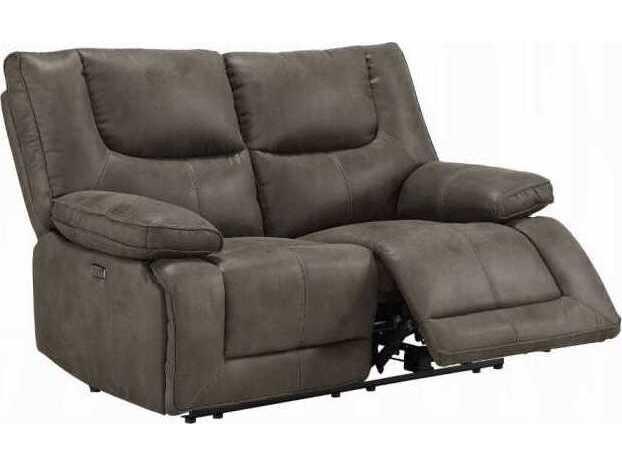Gray Fabric Upholstered Loveseat