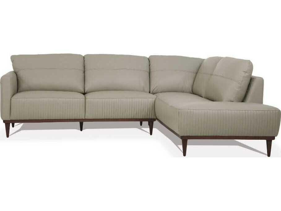 Tampa Green Leather Sectional Sofa