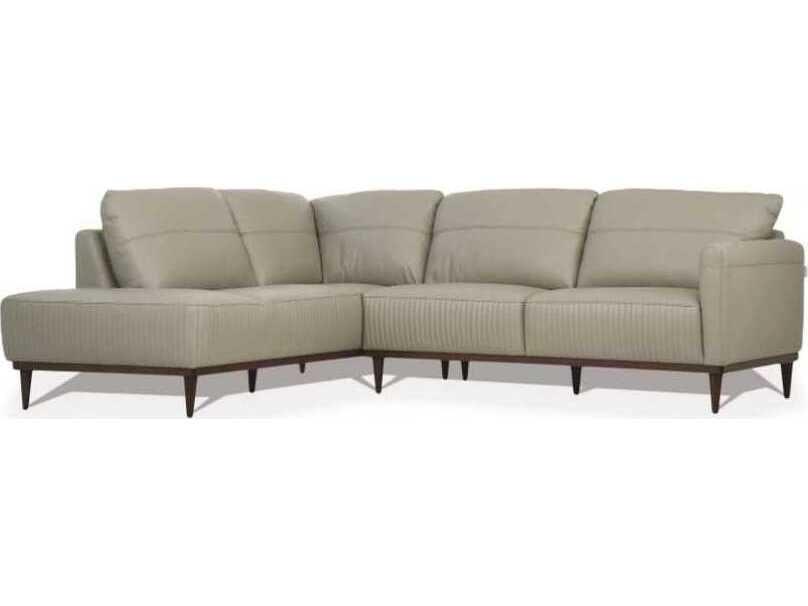 Tampa Green Leather Sectional Sofa