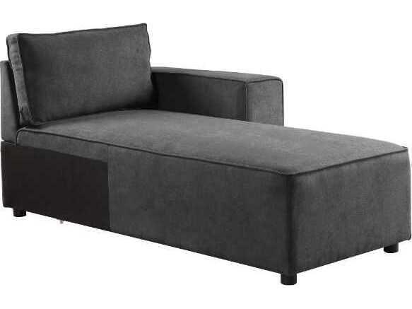 Silvester Gray Upholstered Chaise