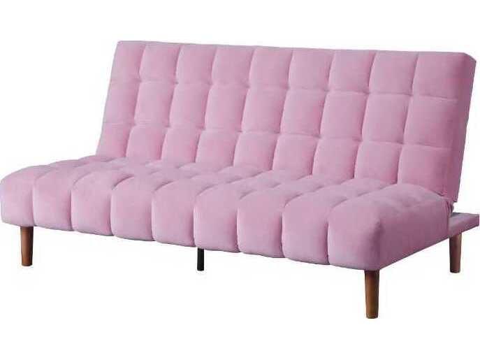 Yolandi Pink Velvet Upholstered Sofa Bed