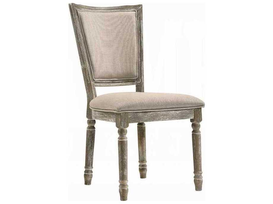 Gabrian Upholstered Dining Side Chair Set of 2 in Reclaimed Gray