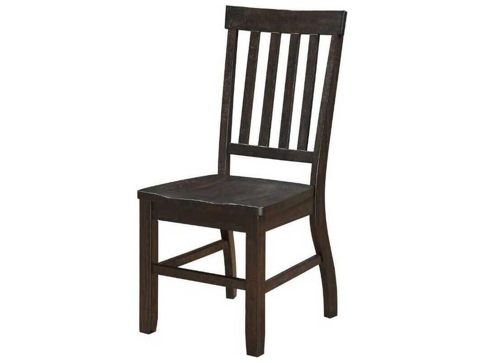 Maisha Acacia Wood Brown Armless Dining Chair Set of 2