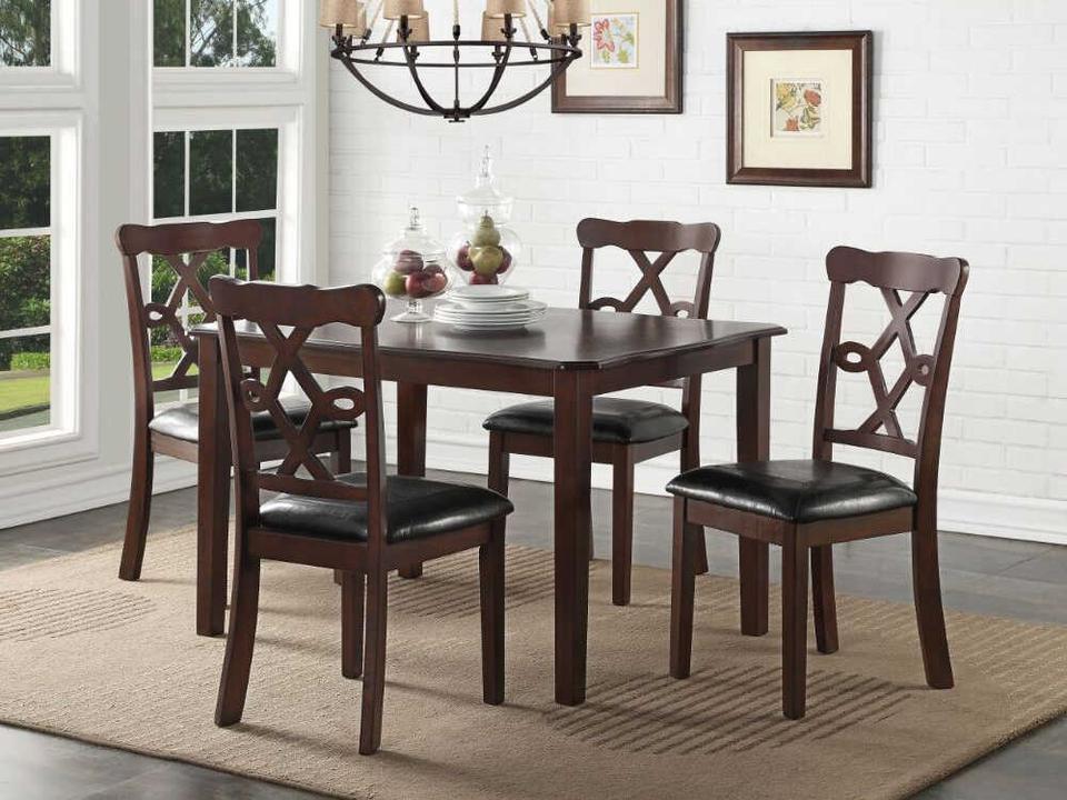 Rubberwood Ingeborg 5-Piece Dining Set