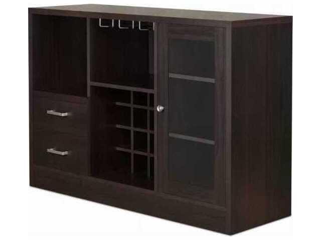 Hazen Brown Espresso Bar Cabinet