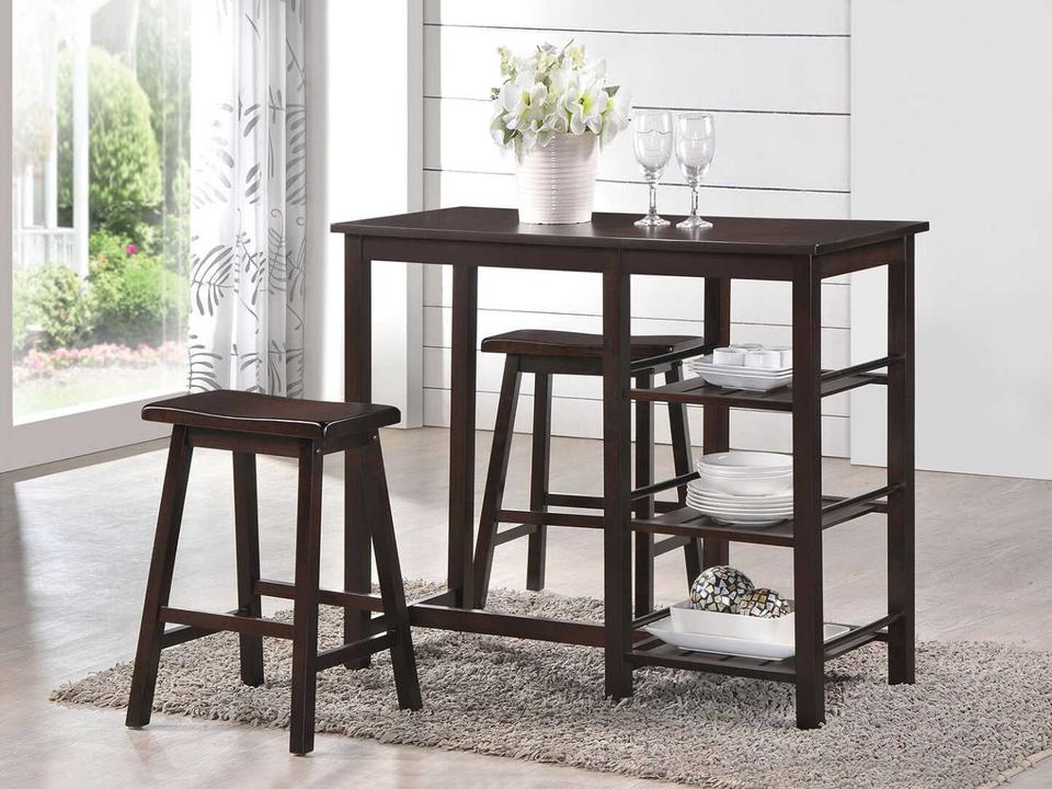 Nyssa Rubberwood Counter Dining Room Set