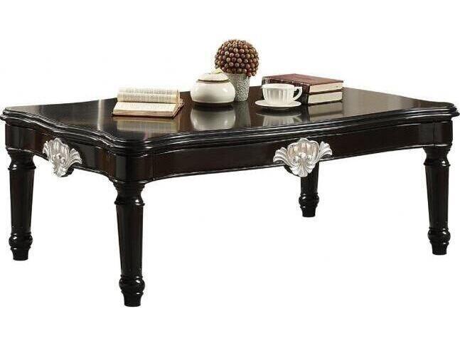 Ernestine Rectangular Coffee Table in Black Finish