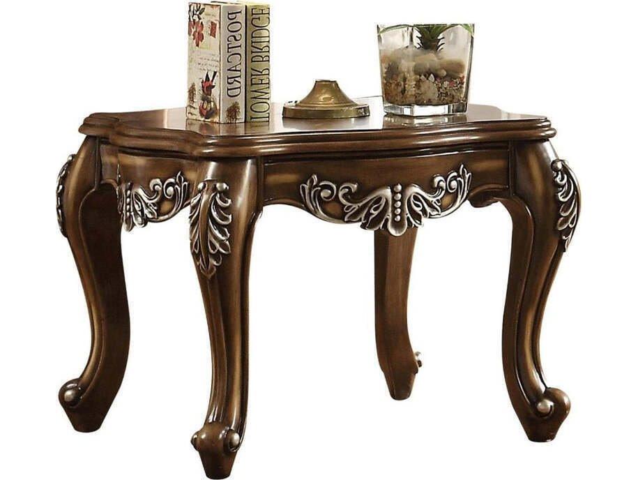 Latisha Square End Table in Antique Oak