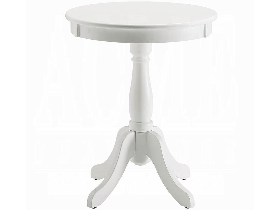 Alger Round Accent Table in White