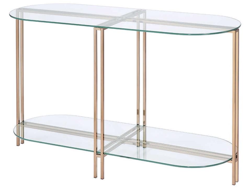 Veises Oval Glass Console Table