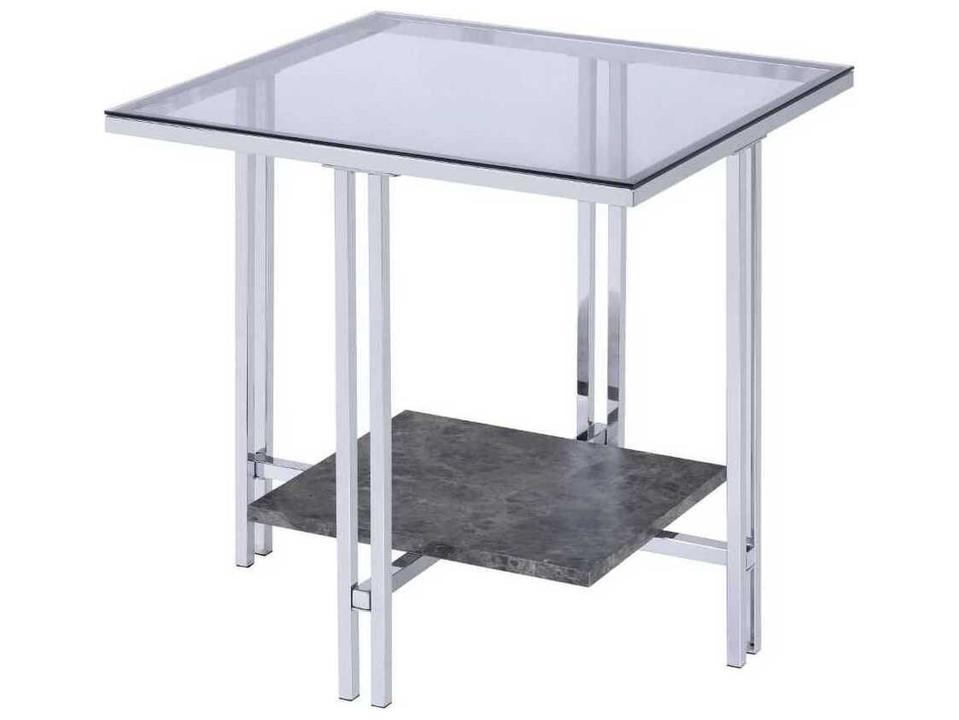 Liddell Square Glass End Table