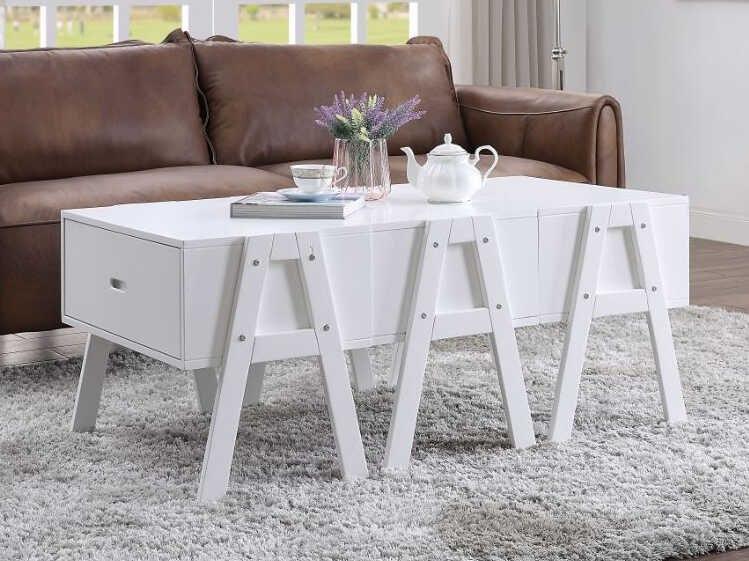 Lonny Rectangular Wood Coffee Table