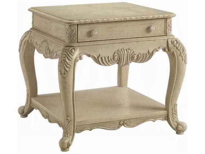 Ragenardus Traditional End Table in Antique White