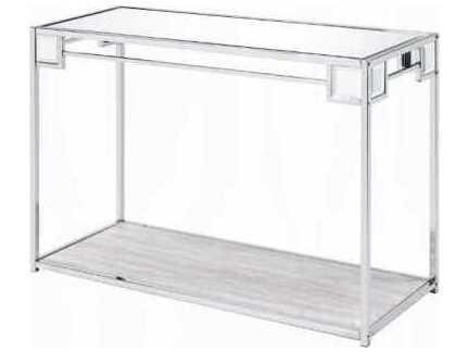 Asbury Rectangle Console Table Mirrored and Chrome