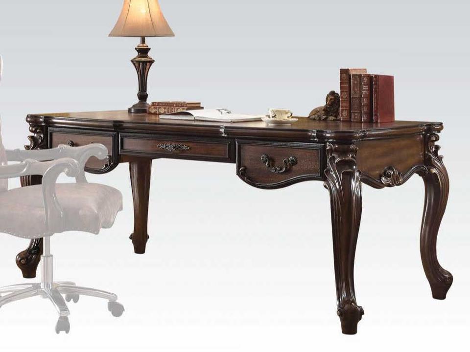 Versailles Cherry Oak Poplar Wood Executive Desk