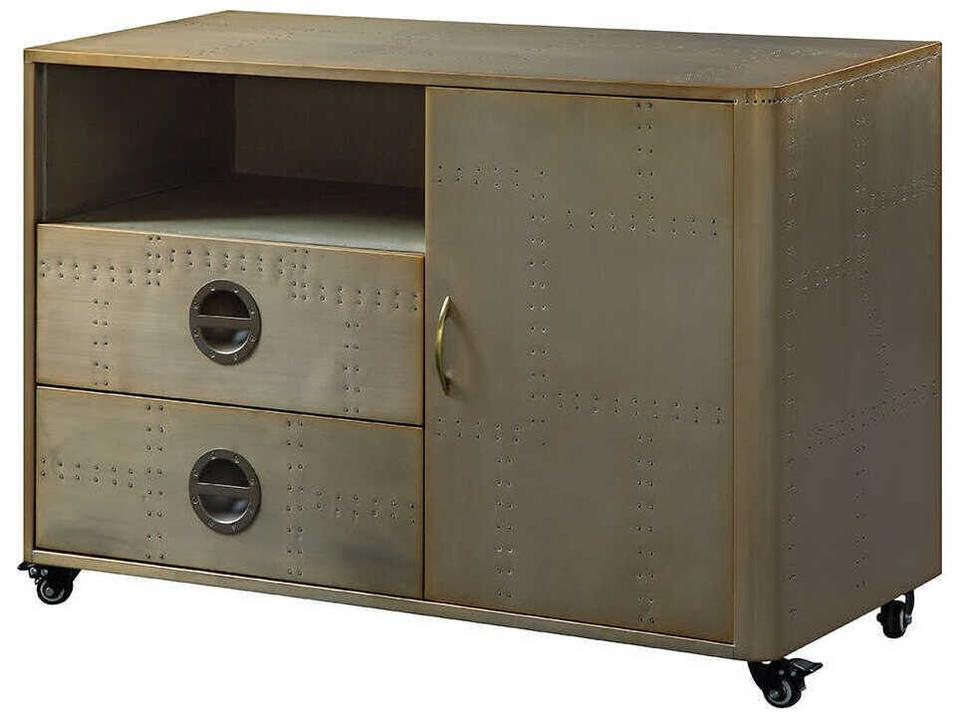 Jennavieve Gold Aluminum File Cabinet