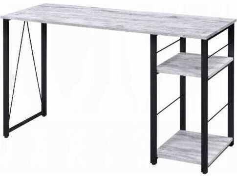 Vadna Writing Desk in Antique White and Black