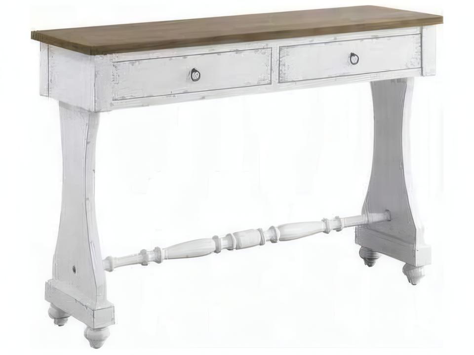 Carminda Antique White Console Table with 2 Drawers