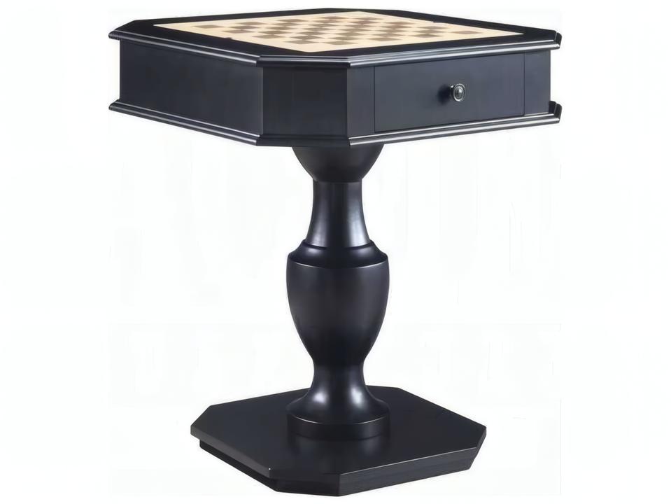 Galini Game Table with Reversible Tray in Black