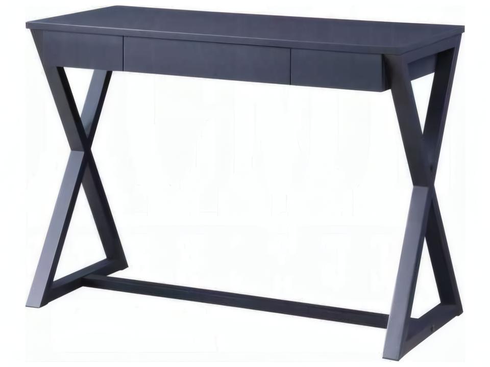 Nalo Rectangle Console Table in Charcoal Finish with Storage Drawer