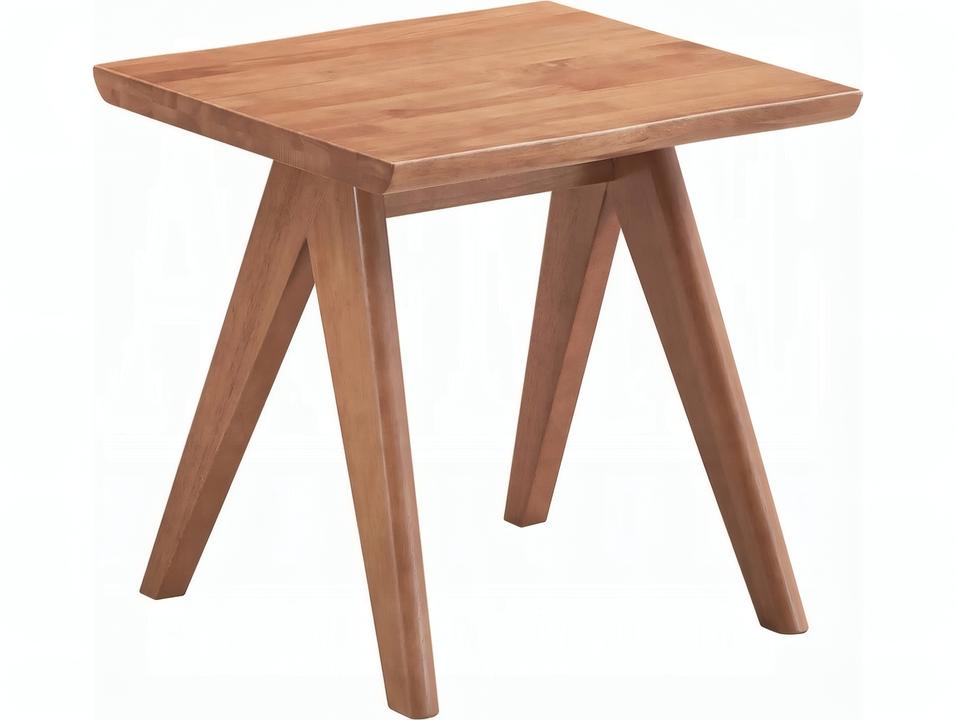 Velentina Square Wood End Table in Natural Finish