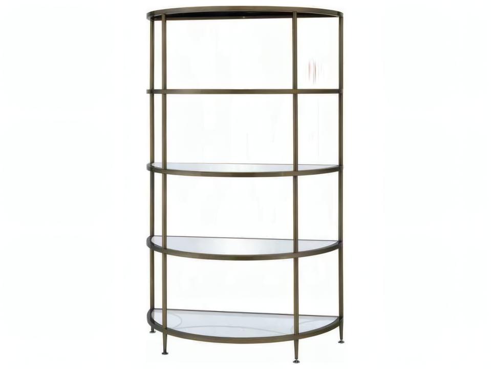 Aditya Mirrored Antique Brass Rack