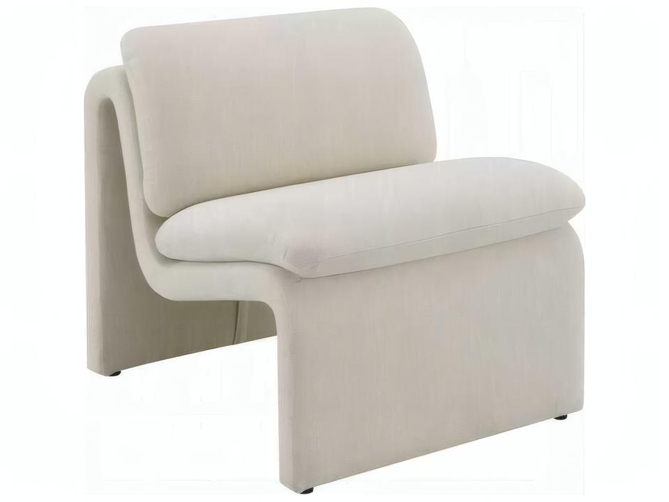 Jaeda Accent Chair Ivory Boucle Fabric