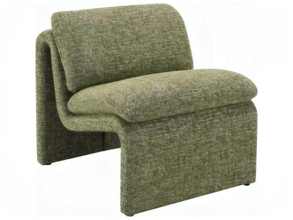 Jaeda Accent Chair Green Boucle Fabric