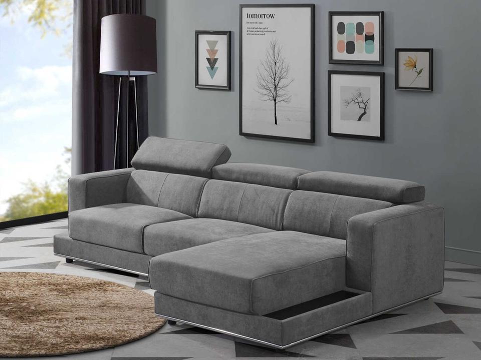 Alwin Gray Upholstered Sectional Sofa