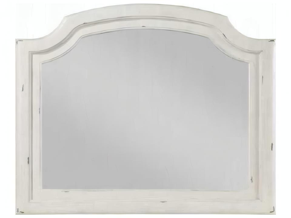 Jaqueline Mirror Antique White Finish with Beveled Edge