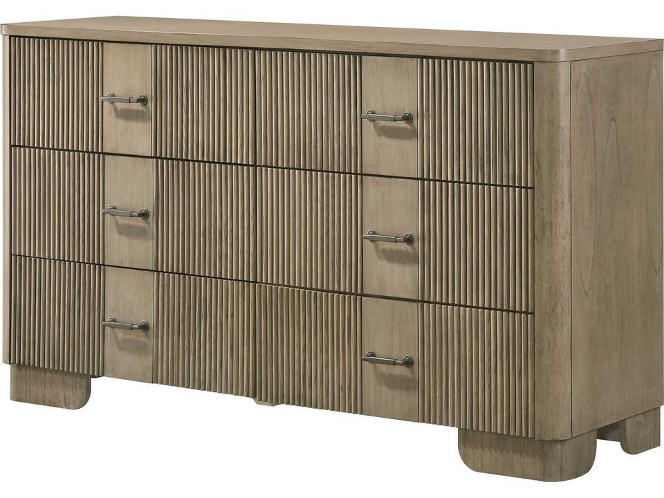 Lakkari 6-Drawer Dresser in Antique Oak