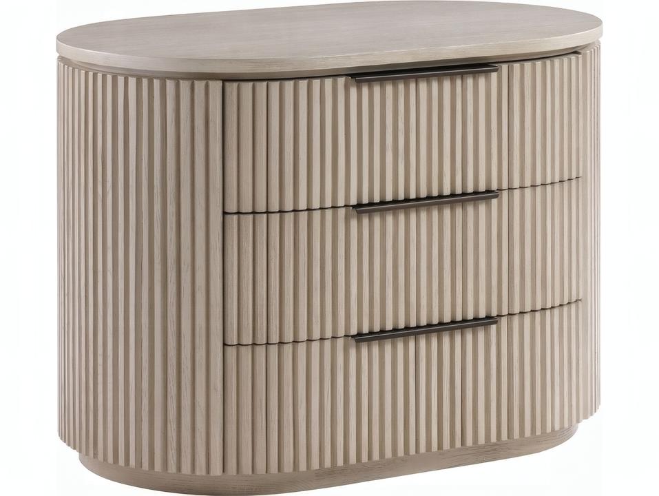 Leanna Nightstand with USB Port in Antique White Oak