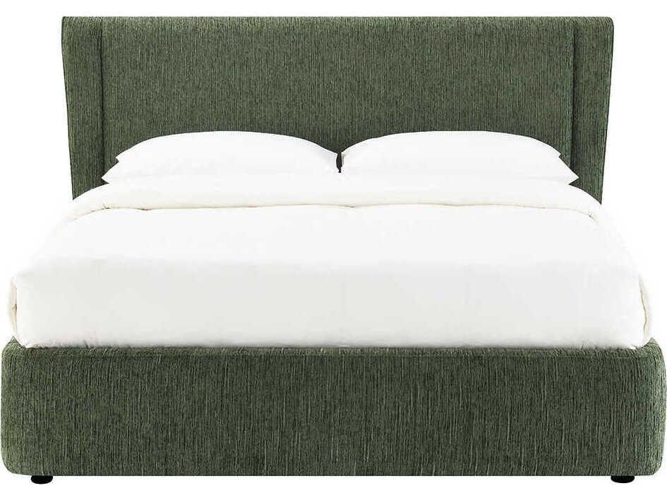 Cheryl Green Poplar Wood Upholstered Full Platform Bed
