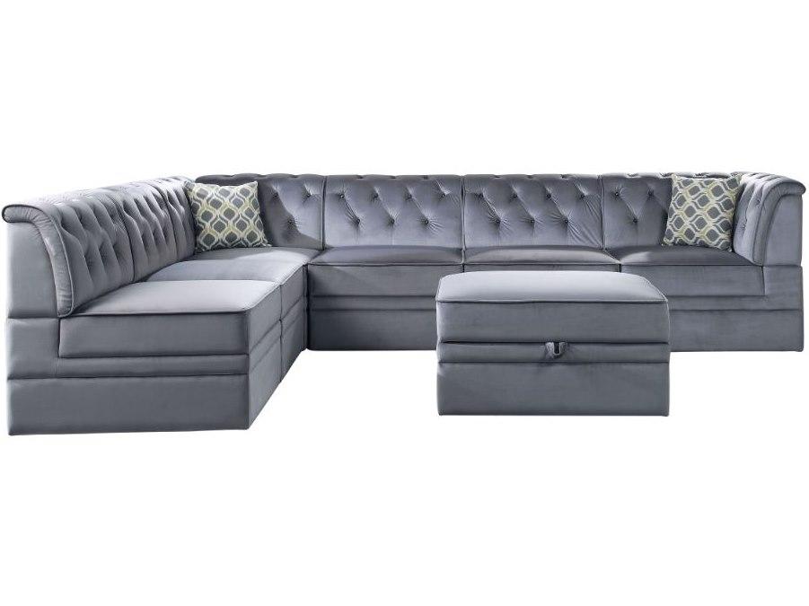 Bois-II Gray Upholstered Sectional Sofa