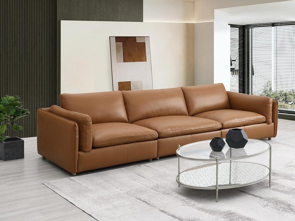 Brighton Brown Leather Sofa