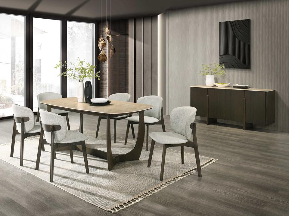 Davita Walnut Wood Dining Room Set