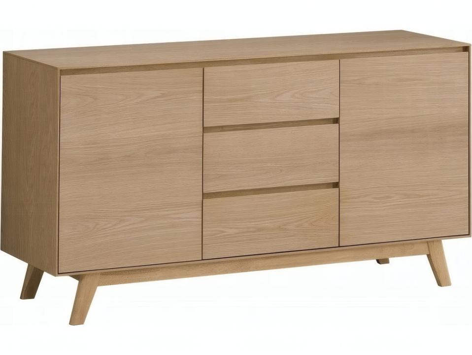 Kasem Oak Finish Server with Angled Legs