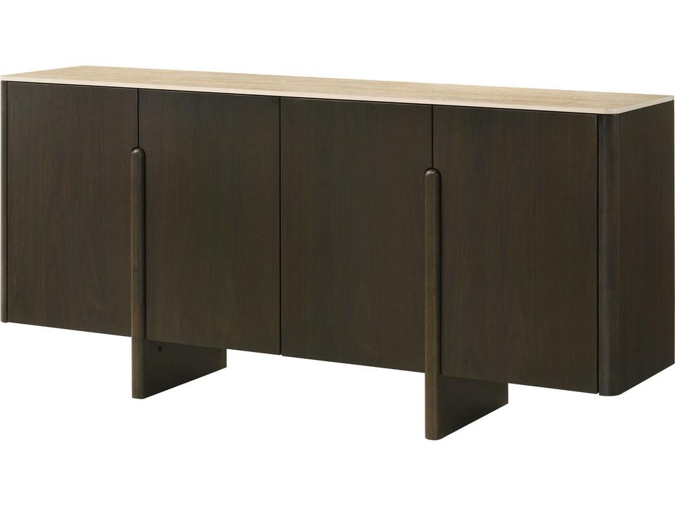 Davita Dining Server Buffet with Ceramic Top in Walnut Finish