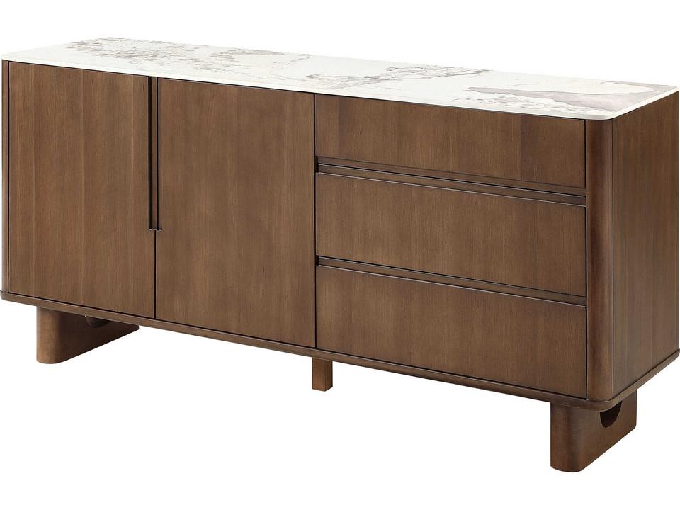 Harvey 86-Inch Server with Ceramic Top in Walnut