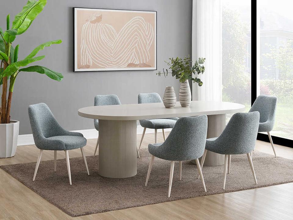 Laela Natural Wood Dining Room Set