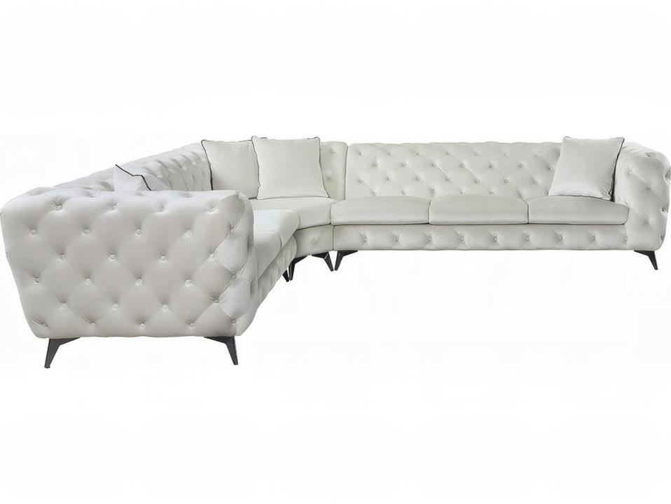 Atronia 2-Piece Fabric Sectional Sofa in Beige