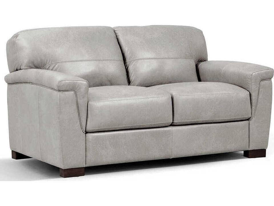 Cornelia Gray Leather Loveseat