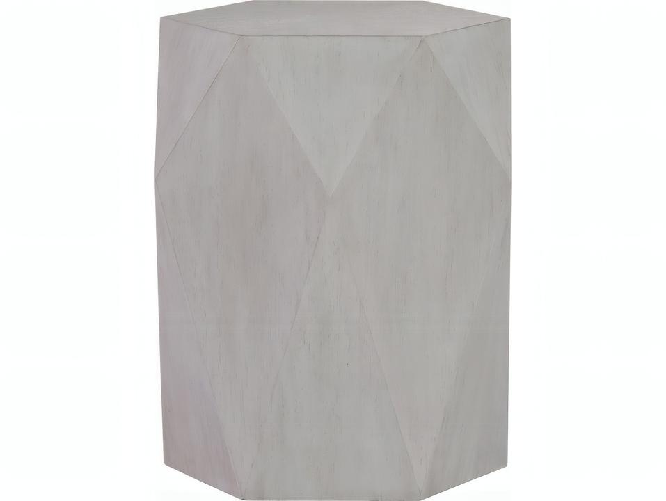 Hanniel End Table White Finish Diamond Shape