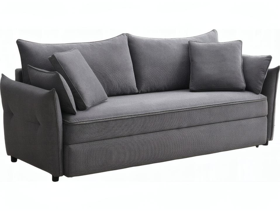 Irina Gray Fabric Sleeper Sofa with Pull-Out Bed